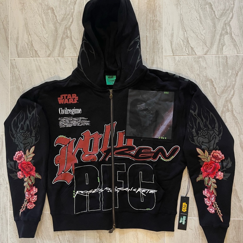 Star Wars Kylo Ren Civil Regime Graphic Zip up Jacket